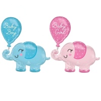 Palloncino per baby shower con sagoma di elefante 73 x 78 cm - Anagramma