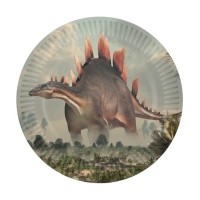 Piatti di dinosauro giurassico 18 cm - 8 pezzi.
