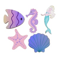 Coriandoli iridescenti a forma di sirena - 10 pezzi