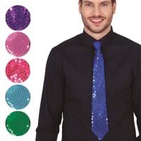Cravatta in paillettes da 35 cm nei colori classici
