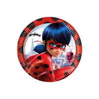Piatti Ladybug in azione compostabili 19,5 cm - 8 unità