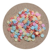 Bottoni decorativi girandola multicolore da 0,5 cm