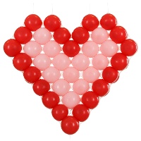 Reti per palloncini a forma di cuore di 63 x 58 cm