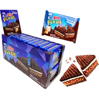 Mr Bitel Pixel di cioccolato fondente con crema di nocciole da 30 gr - 24 unità