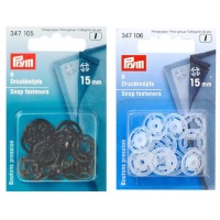 Bottoni a pressione in plastica da 1,5 cm - Prym - 6 coppie