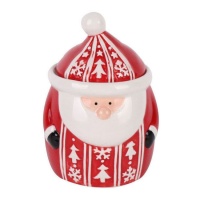 Barattolo Babbo Natale con coperchio da 9 x 12,5 cm - 1 unità