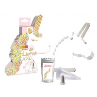 Kit torta unicorno da 32 x 24 x 5 cm - Scrapcooking - 4 pezzi