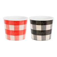 Coppette per popcorn stile BBQ 14 cm - 2 pezzi