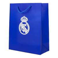 Borsa regalo di 23 x 18 x 10 cm del Real Madrid blu