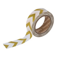 Washi tape frecce oro metallo - 10 m
