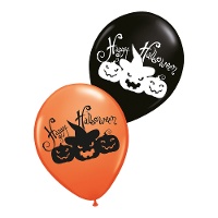 Palloncini in lattice a forma di zucca con cappello di Halloween da 30 cm - 6 pezzi