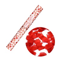 Cannone di confetti con petali di carta rossi da 30 cm
