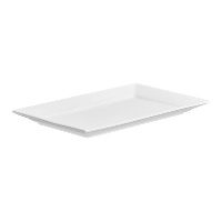 Vassoio in porcellana bianca 34,5 x 20,5 x 2,5 cm