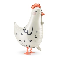 Pallone pollo bianco 48 x 60 cm - PartyDeco
