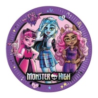 Piatti Monster High 23 cm - 8 pezzi.