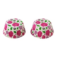 Capsule per cupcake a tema rose - 36 pezzi