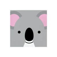 Tovaglioli Koala da 16,5 x 16,5 cm - 16 unità