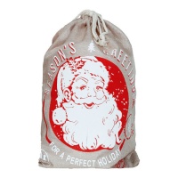 Sacco Esparto con immagine di Babbo Natale 40 x 55 cm