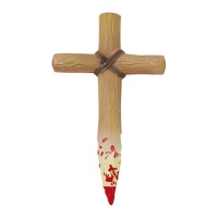 Croce da vampiro insanguinata da 30 cm