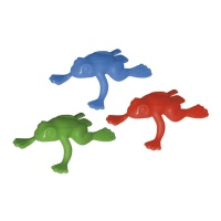 Statuette di rane saltatrici colorate assortite - 25 pezzi.