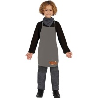 Costume castagnaio con grembiule grigio da bambino