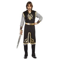 Costume medievale nero per uomo