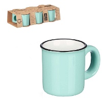 Tazza liscia da 100 ml con bordo - set di 6