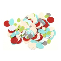Paillettes circolari e ovali multicolori - 15 g