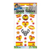 Tatuaggi temporanei assortiti Spagna - 1 foglio