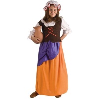 Costume da cameriera con berretto per bambina