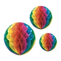 Ciondolo a forma di palla multicolore - 3 pezzi.