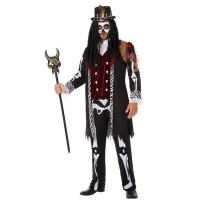 Sinistro costume da strega voodoo per uomo