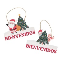 Ciondolo di Babbo Natale benvenuti di 18,5 x 12,5 cm