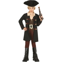 Costume da pirata nero e marrone per ragazzi