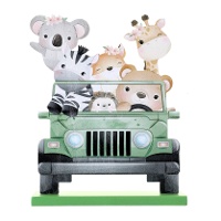 Centrotavola safari di animali 15 x 4 x 18,5 cm