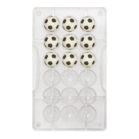 Stampo palloni calcio di cioccolato 20 x 12 cm - Decora - 18 cavità