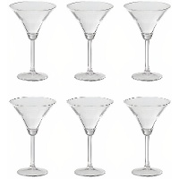 Set da 6 bicchieri Martini vintage, 260 ml