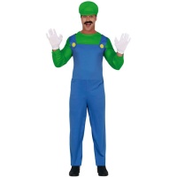 Costume da idraulico verde per adulti