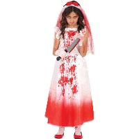 Costume da sposa morta insanguinata per bambina