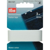 Nastro di cotone bianco da 2 cm - Prym - 3 m