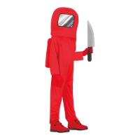 Costume da astronauta rosso infantile