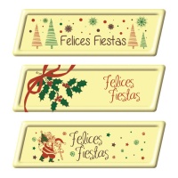 Messaggio Felices Fiestas in cioccolato bianco - 66 unità
