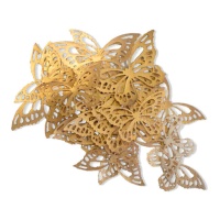 Cialde a farfalla metallizzate oro - Crystal Candy - 22 pezzi