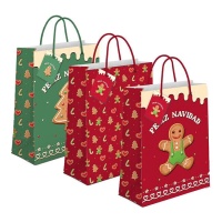 Sacchetto regalo dolce per Natale 32 x 26 x 10 cm - 1 pz.