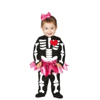 Costume scheletro con tutù per bebè