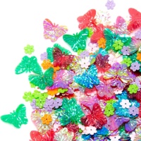 Coriandoli di fiori e farfalle in colori vivaci 20 gr