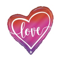 Palloncino cuore Love opal da 89 cm - Grabo