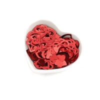 Coriandoli a cuore rossi metallizzati da 20 gr