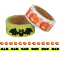 Washi tape zucca e pipistrello - 2 pz.