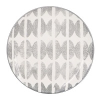 Piatto stampato grigio da 19 cm